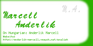 marcell anderlik business card